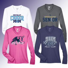 SV Cheer Ladies Long Sleeve Tech Tee SV Cheer Ladies Long Sleeve Tech Tee